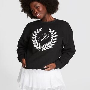 PINK Victoria's Secret Black Sweatshirt with White Logo